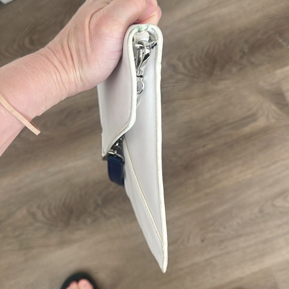 NINE WEST Vintage Inspired Color Block Envelope Bag Blue White Shoulder & Clutch - Picture 10 of 13